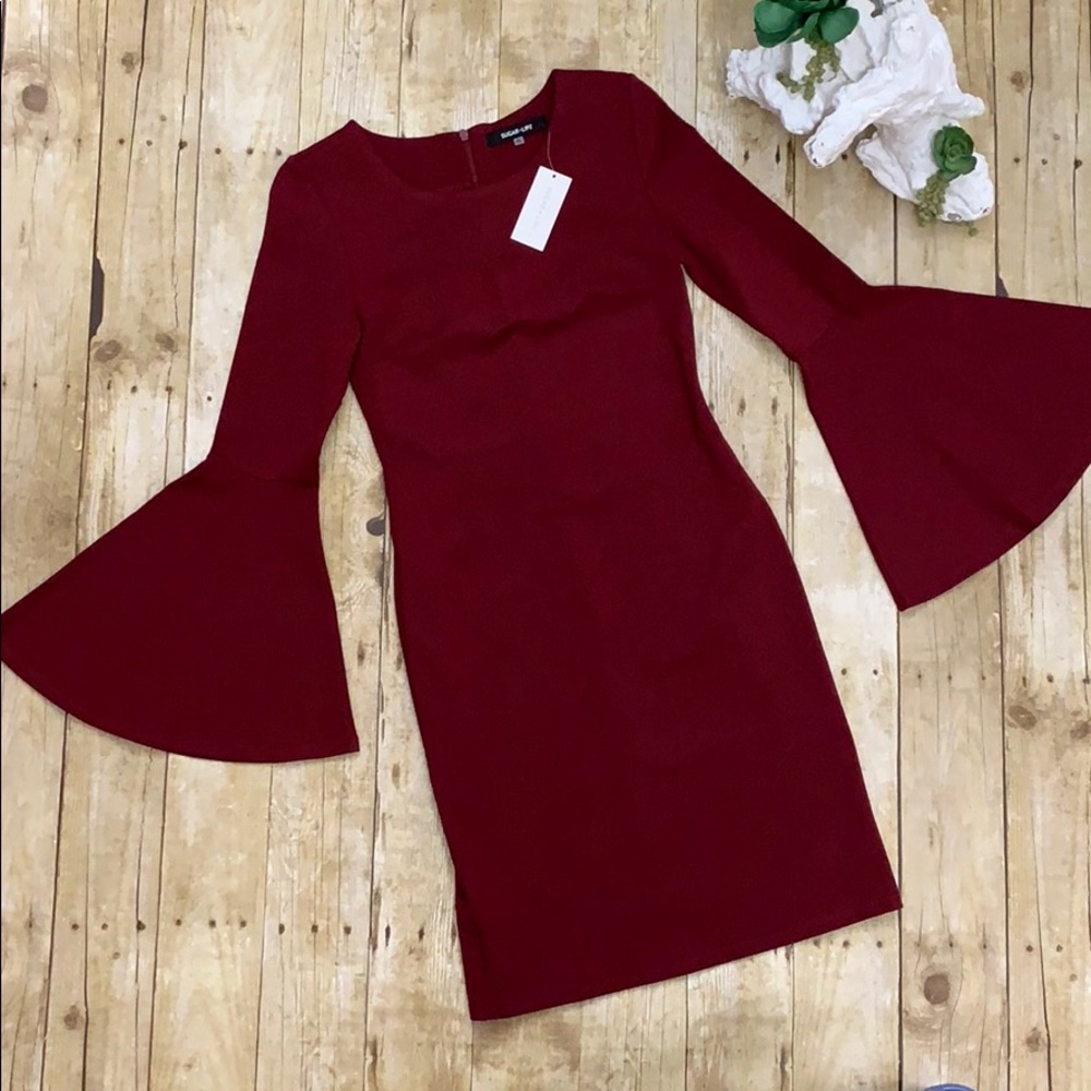 Sugar+Lips Bell Sleeve Dress - Picture 1 of 4
